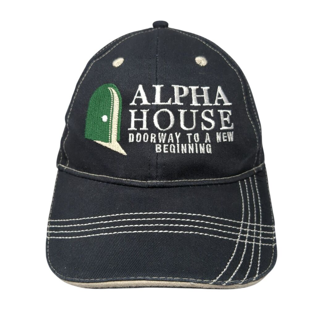 Alpha House Doorway To A New Beginning Strapback Hat Black OS Adjustable Vitroni